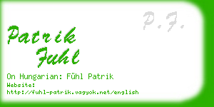 patrik fuhl business card